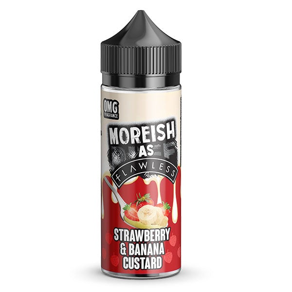 Moreish As Flawless Custards Strawberry & Banana 100ml 0mg shortfill e-liquid