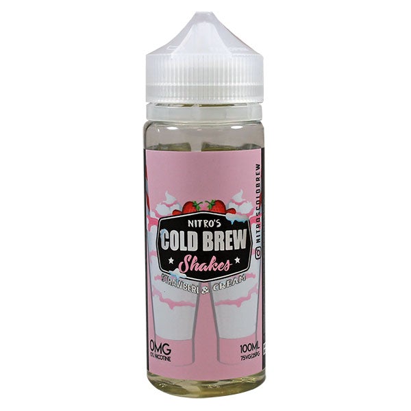 Nitro's Cold Brew Shakes - Strawberry and Cream 100ml 0mg shortfill e-liquid