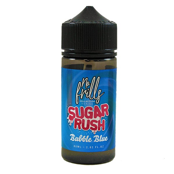 No Frills Sugar Rush Bubble Blue 0mg 80ml Shortfill
