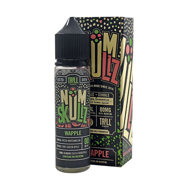 Num Skullz Wapple 50ml 0mg shortfill e-liquid