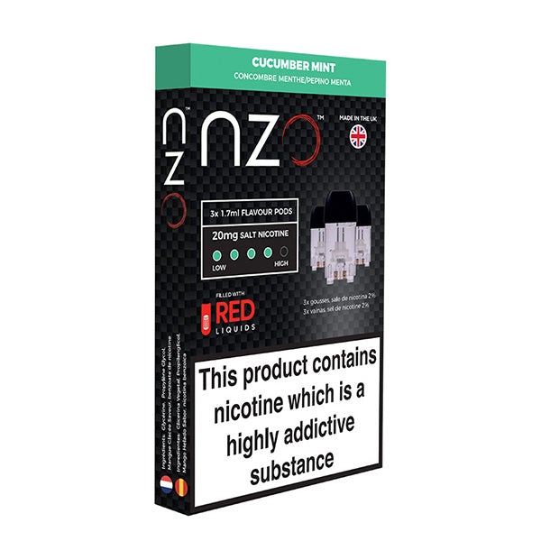 NZO Pod (filled with Red Liquids) Cucumber Mint 20mg 1.7ml 3pcs