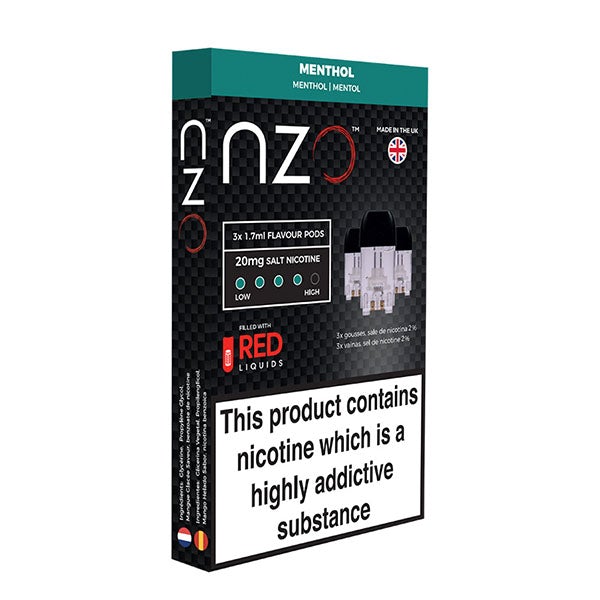 NZO Pod (filled with Red Liquids) Menthol 20mg 1.7ml 3pcs