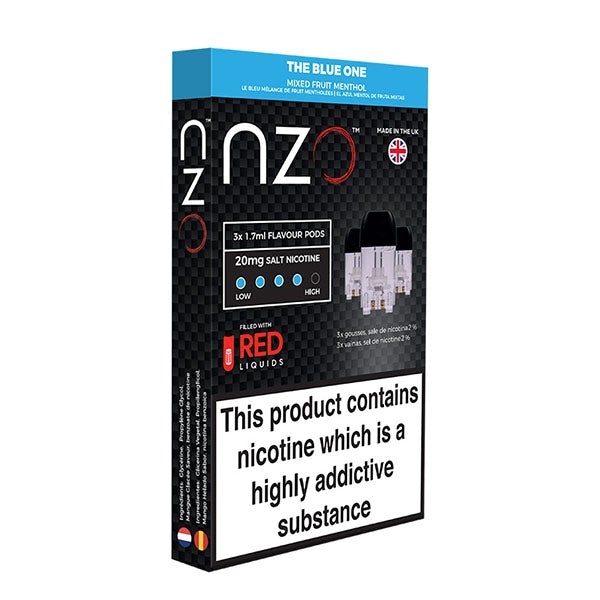 NZO Pod (filled with Red Liquids) The Blue One 20mg 1.7ml 3pcs