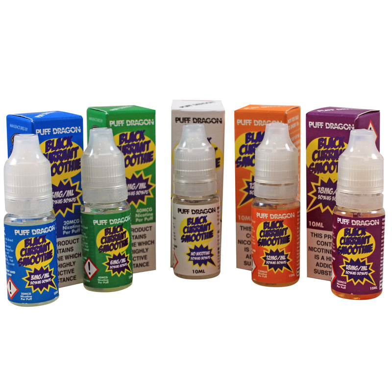 Puff Dragon Blackcurrant Smoothie E liquid 10ml