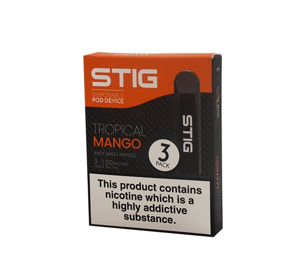 Stig Disposable Pod Device - Tropical Mango (Juicy Sweet Mango) 1.2ml 3 pack