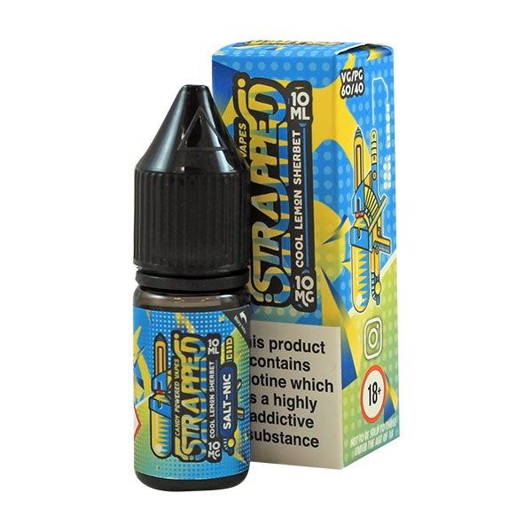Strapped Candy Powered Nic Salt - Cool Lemon Sherbet 10mg 10ml E-liquid