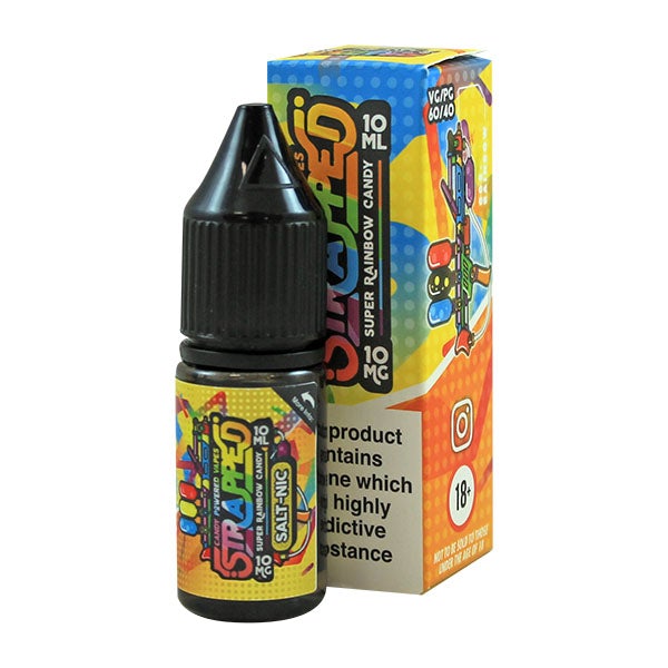 Strapped Candy Powered Nic Salt - Super Rainbow Candy 10mg 10ml E-liquid