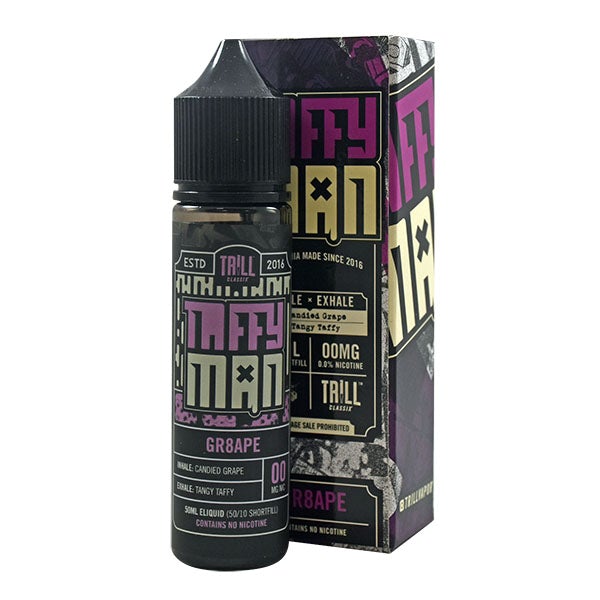 Taffy Man Gr8ape 50ml 0mg shortfill e-liquid