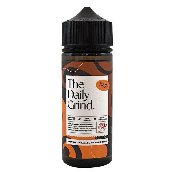 The Daily Grind Salted Caramel Cappuccino (New Look) 0mg 100ml Shortfill