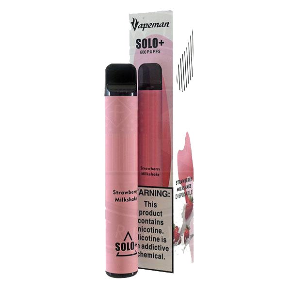 Vapeman Solo+ Disposable Strawberry Milkshake 2% Nicotine 2ml