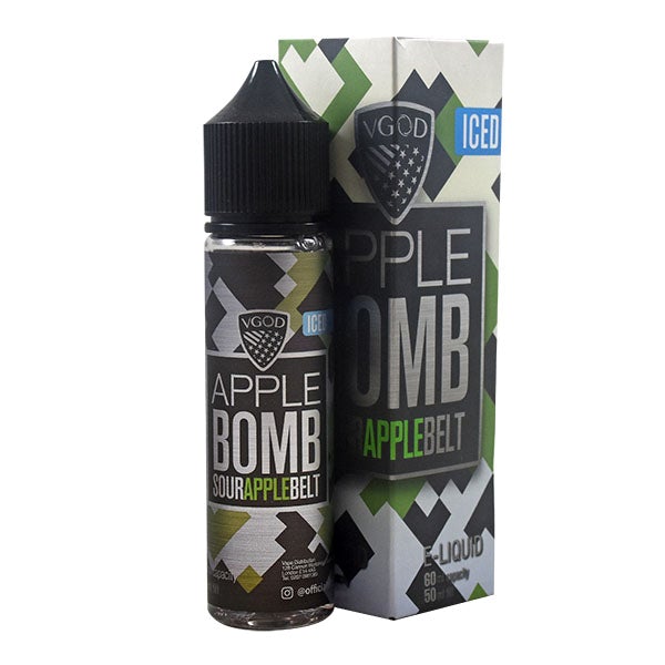 VGOD Iced Bomb - Iced Sour Apple Belt 0mg 50ml Shortfill