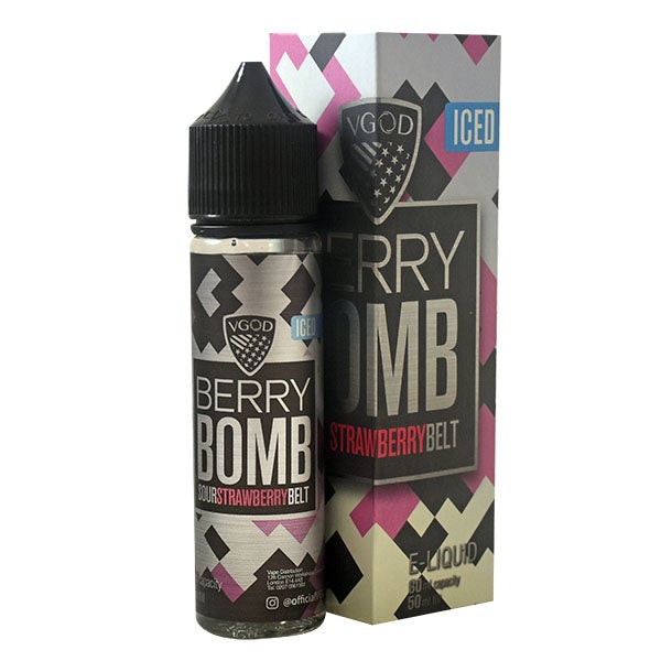VGOD Iced Bomb - Sour Strawberry Belt 0mg 50ml Shortfill