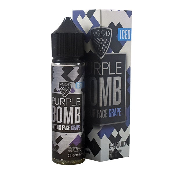 VGOD Iced Bomb - Purple Bomb In Your Face Grape 0mg 50ml Shortfill