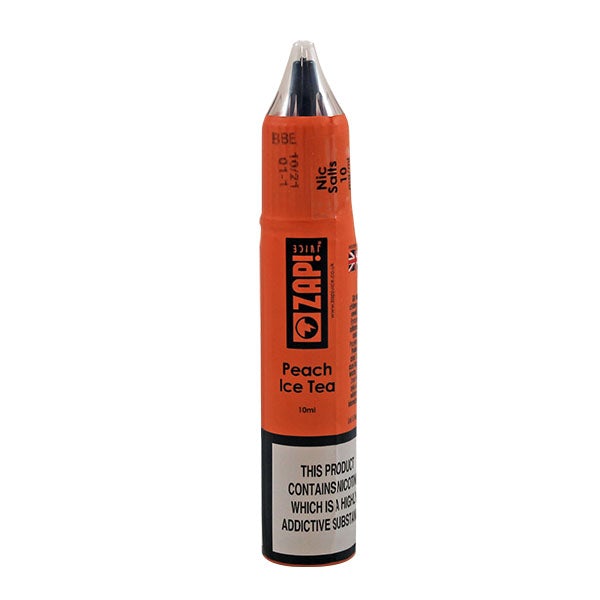 Zap! Nic Salt Peach Ice Tea 10ml 10mg E-liquid