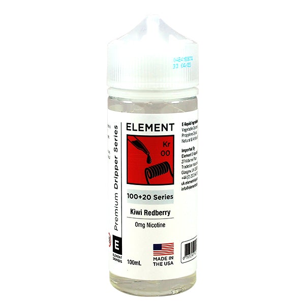 Element Eliquid Kiwi Redberry 0mg 100ml Shortfill