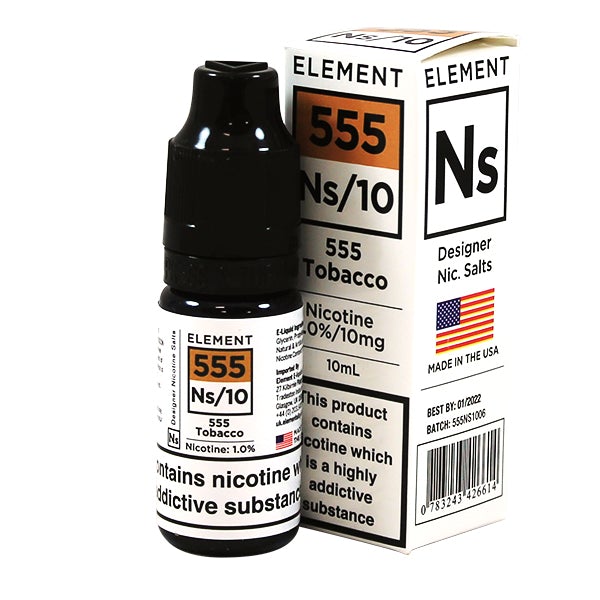 555 Tobacco Nic Salt by Element Eliquid 10ml