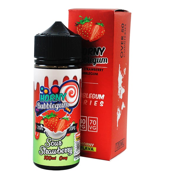 Horny Bubblegum Series Sour Strawberry 0mg 100ml Shortfill