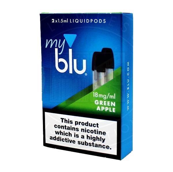 My Blu Liquid Green Apple PODS 1.5ml 2packs