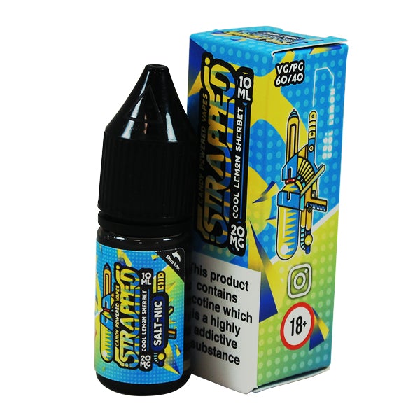 Strapped Candy Powered Nic Salt - Cool Lemon Sherbet 20mg 10ml E-liquid